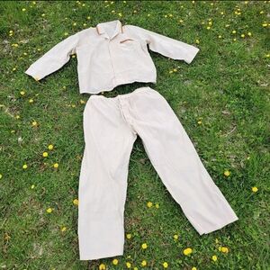 Vintage 70s 80s JCPenney Men's Pajama Top Pants Sleepwear Set Large